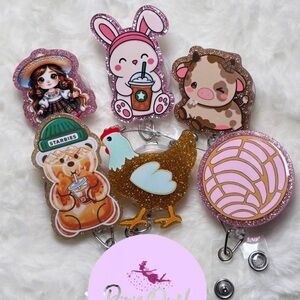 Cartoon character badge reels